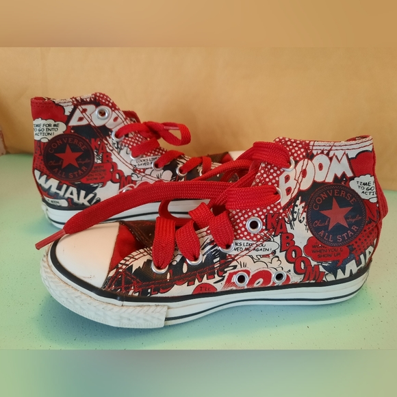 Converse X Chuck Taylor All Star Superman DC Comics Hi-Top Shoes Youth 13 - Picture 4 of 13